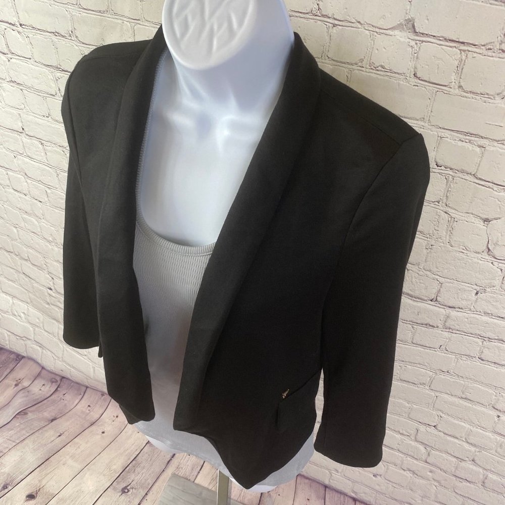 Guess Shavona Assymetrical Black Blazer Jacket - Picture 5 of 14